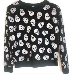 Skull Heart Eyes Sweatshirt